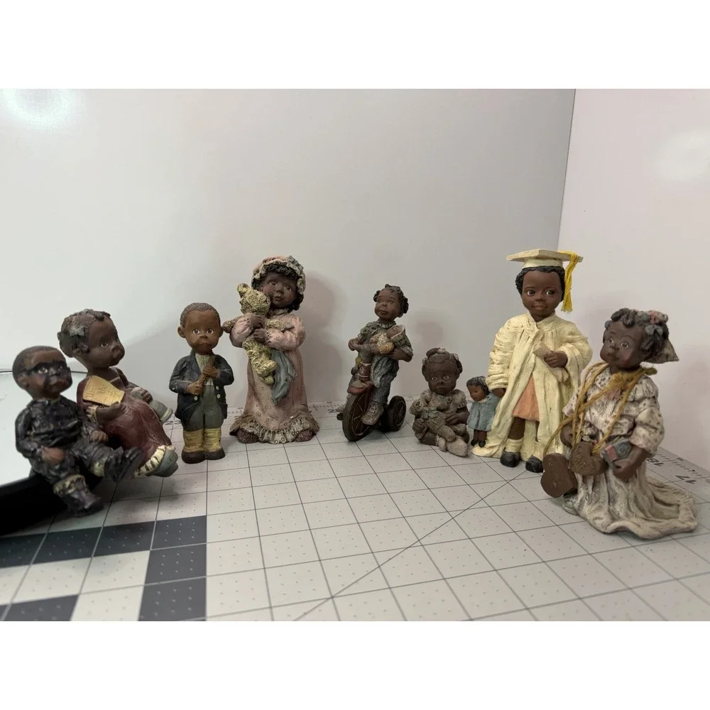 Lot of 8 Vintage Black Heritage Figurines - Sarah's Attic & Miss Martha Holcombe